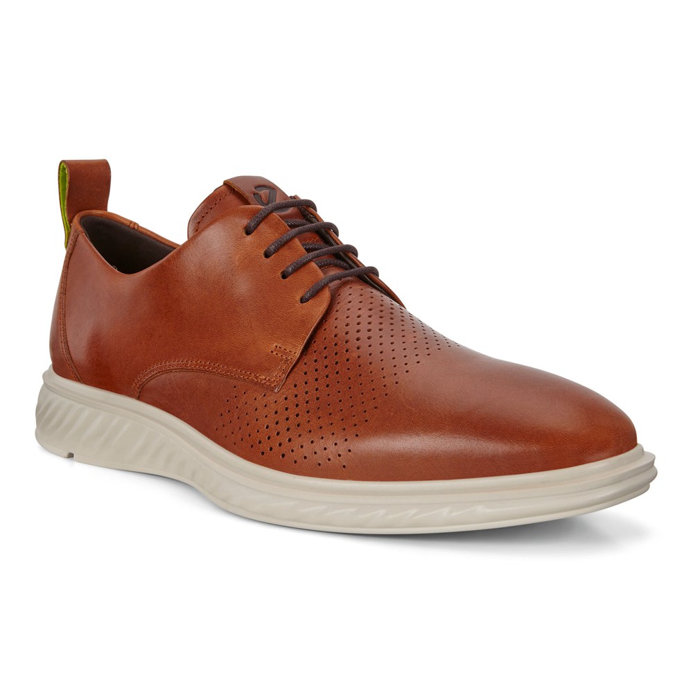 Zapatos Derby Hombre - ECCO St.1 Hybrid Lite Plain-Toes - Marrom - HEU348756